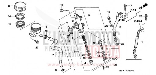 MAITRE-CYLINDRE FREIN AR. NT700V8 de 2008